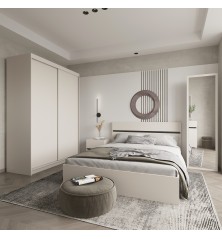 Dormitorio mod. London cabecero y dos mesitas