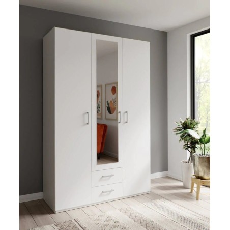 Armario W17 3ptas con espejo blanco