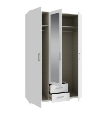 Armario W17 3ptas con espejo blanco
