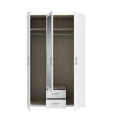 Armario W17 3ptas con espejo blanco