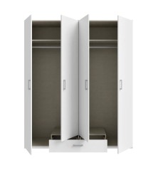 Armario w17 4 ptas. 1  cajón blanco