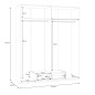 Armario W17 4 ptas. 1 cajón espejo