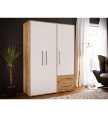Armario W19 3 ptas 2 cajones artisan blanco