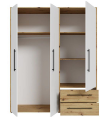 Armario W19 3 ptas 2 cajones artisan blanco