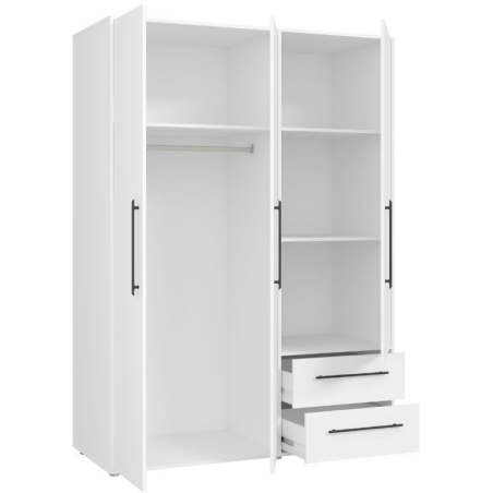 Armario W19 3 ptas 2 cajones blanco