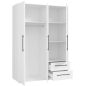 Armario W19 3 ptas 2 cajones blanco Armario W19 3 ptas 2 cajones blanco