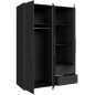 Armario W19 3 ptas. 2 cajones negro mate Armario W19 3 ptas. 2 cajones negro mate