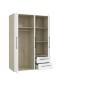 Armario W19 3 ptas. 2 cajones roble y blanco