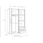 Armario W19 3 ptas. 2 cajones roble y blanco