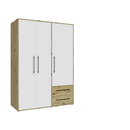 Armario W19 3 ptas 2 cajones artisan blanco