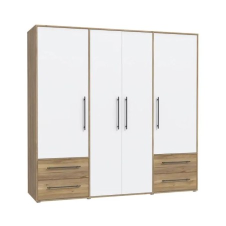 Armario W19 4 Ptas. 4 Cajones 206cm Artisan blanco