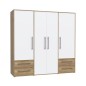 Armario W19 4 Ptas. 4 Cajones 206cm Artisan blanco Armario W19 4 Ptas. 4 Cajones 206cm Artisan blanco
