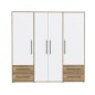 Armario W19 4 Ptas. 4 Cajones 206cm Artisan blanco Armario W19 4 Ptas. 4 Cajones 206cm Artisan blanco