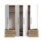 Armario W19 4 Ptas. 4 Cajones 206cm Artisan blanco Armario W19 4 Ptas. 4 Cajones 206cm Artisan blanco