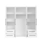 Armario W19 4 Ptas. 4 Cajones 206cm Blanco Armario W19 4 Ptas. 4 Cajones 206cm Blanco