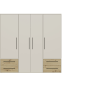 Armario W19 4 Ptas. 4 Cajones 206cm Sand artisan Armario W19 4 Ptas. 4 Cajones 206cm Sand artisan