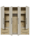 Armario W19 4 Ptas. 4 Cajones 206cm Sand artisan Armario W19 4 Ptas. 4 Cajones 206cm Sand artisan