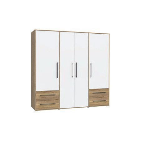 Armario W19 4 Ptas. 4 Cajones 206cm Mauvella blanco