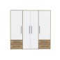 Armario W19 4 Ptas. 4 Cajones 206cm Mauvella blanco Armario W19 4 Ptas. 4 Cajones 206cm Mauvella blanco