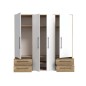 Armario W19 4 Ptas. 4 Cajones 206cm Mauvella blanco Armario W19 4 Ptas. 4 Cajones 206cm Mauvella blanco