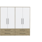 Armario W19 4 Ptas. 4 Cajones grandes 206cm Artisan blanco Armario W19 4 Ptas. 4 Cajones grandes 206cm Artisan blanco