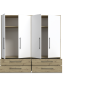 Armario W19 4 Ptas. 4 Cajones grandes 206cm Artisan blanco Armario W19 4 Ptas. 4 Cajones grandes 206cm Artisan blanco