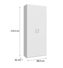 Armario Recibidor  W21-TD con 2 Puertas Batientes 88,9cm