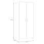 Armario W24 2 pta. 79,7 cm Blanco Armario W24 2 pta. 79,7 cm Blanco