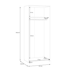 Armario W24 2 pta. 79,7 cm Blanco