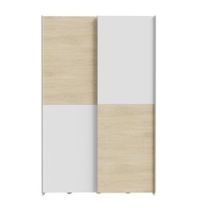 Armario corredero W20  de 120 cm Blanco/Roble Puccini