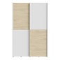 Armario corredero W20  de 120 cm Blanco/Roble Puccini