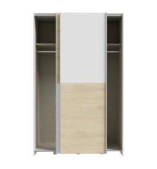 Armario corredero W20  de 120 cm Blanco/Roble Puccini