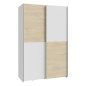 Armario corredero W20  de 120 cm Blanco/Roble Puccini