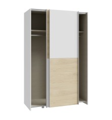 Armario corredero W20  de 120 cm Blanco/Roble Puccini