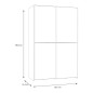 Armario corredero W20  de 120 cm Blanco/Roble Puccini