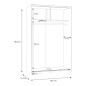 Armario corredero W20  de 120 cm Blanco/Roble Puccini