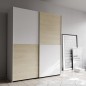 Armario corredero W20 de 150 cm Blanco/Roble Puccini