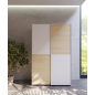 Armario corredero W20 de 150 cm Blanco/Roble Puccini