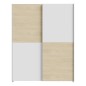 Armario corredero W20 de 150 cm Blanco/Roble Puccini