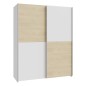 Armario corredero W20 de 150 cm Blanco/Roble Puccini