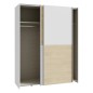 Armario corredero W20 de 150 cm Blanco/Roble Puccini