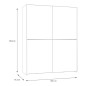 Armario corredero W20 de 150 cm Blanco/Roble Puccini