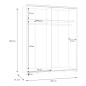 Armario corredero W20 de 150 cm Blanco/Roble Puccini