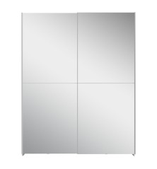 Armario corredero W20 de 150 cm Blanco puertas espejo