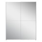 Armario corredero W20 de 150 cm Blanco 2 puertas con lunas de espejo