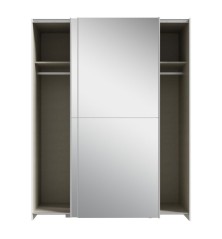 Armario corredero W20 de 150 cm Blanco puertas espejo