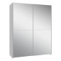 Armario corredero W20 de 150 cm Blanco 2 puertas con lunas de espejo