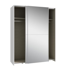 Armario corredero W20 de 150 cm Blanco puertas espejo