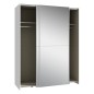 Armario corredero W20 de 150 cm Blanco 2 puertas con lunas de espejo