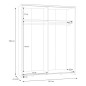 Armario corredero W20 de 150 cm Blanco 2 puertas con lunas de espejo